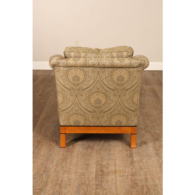 Sherrill Biedermeier Style Upholstered Armchair With Exposed Wood Frame For Sale - Image 15 of 18