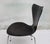 1990s 3107 Chair in Black with Upholstery by Arne Jacobsen for Fritz Hansen, 1997 For Sale - Image 5 of 13
