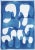 2025, Melting Curves, Abstract Floating Shapes in Blue Tones, MOnotype Cyanotype on Watercolor Paper by Kind of Cyan For Sale