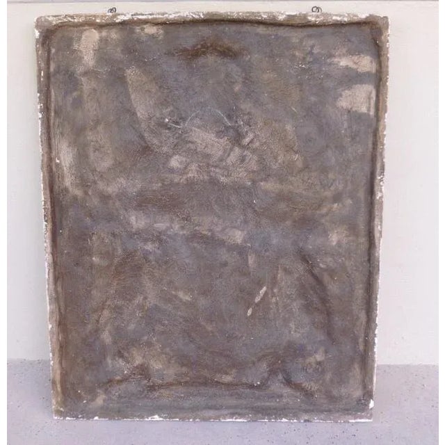 Brown Chinese James Mont Style Mid Century Fiberglass Ancestor Portrait Wall Hanging For Sale - Image 8 of 9