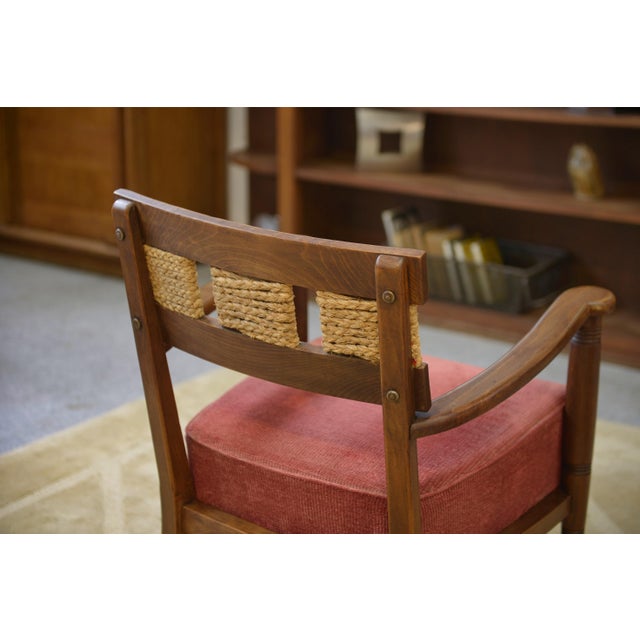 Brutalist Armchairs attributed to Audoux Minet, 1950s, Set of 2 For Sale - Image 11 of 14