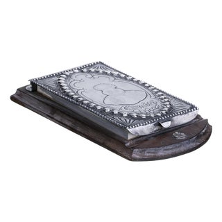 Block Holder in Silver For Sale