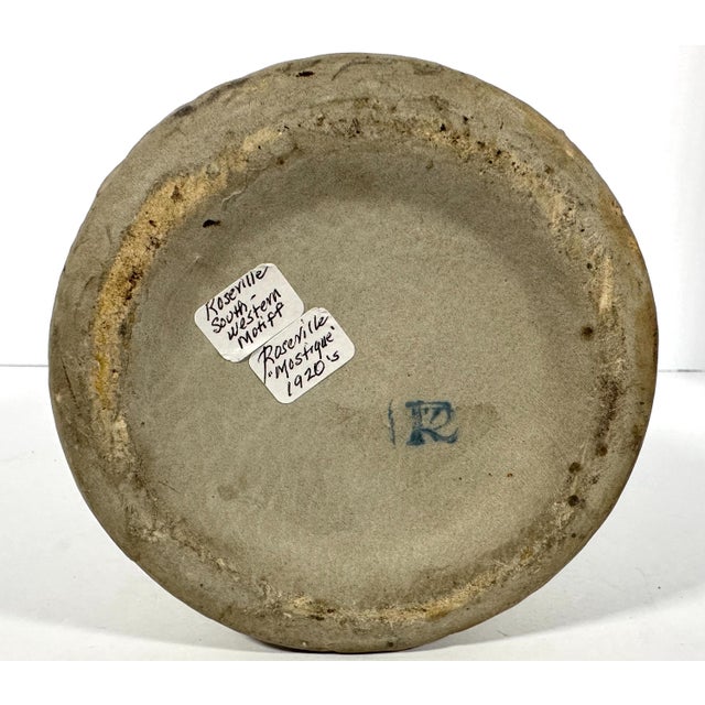 Gray Roseville Pottery Mostique Vase, 10" Tall, c. 1915 For Sale - Image 8 of 10