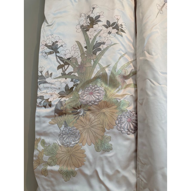 Textile Japanese Vintage Silk Wedding Kimono For Sale - Image 7 of 8