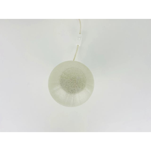 Glass Frosted Ice Glass and Brass Table Lamp from Doria Leuchten, 1970s For Sale - Image 7 of 8