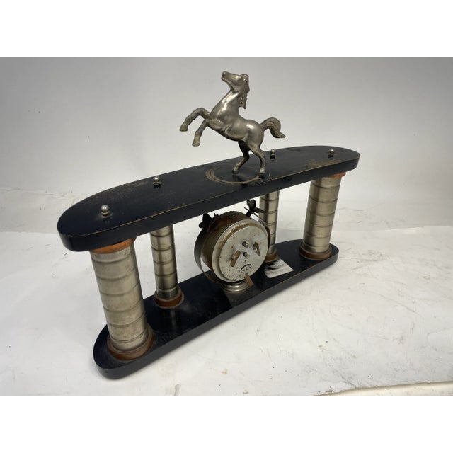 Art Nouveau Horse Clock, 1920s For Sale - Image 9 of 11