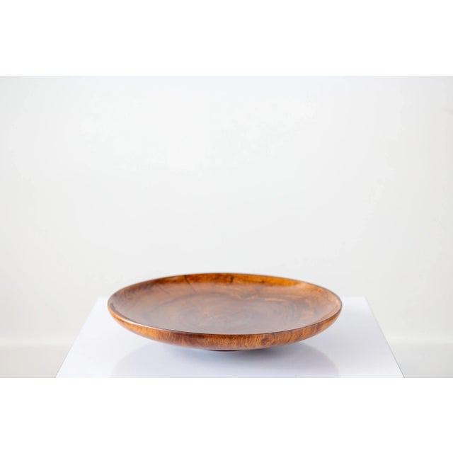 1960s Ed Moulthrop Black Walnut Footed Turned Plate, 1960s Studio Craft For Sale - Image 5 of 9