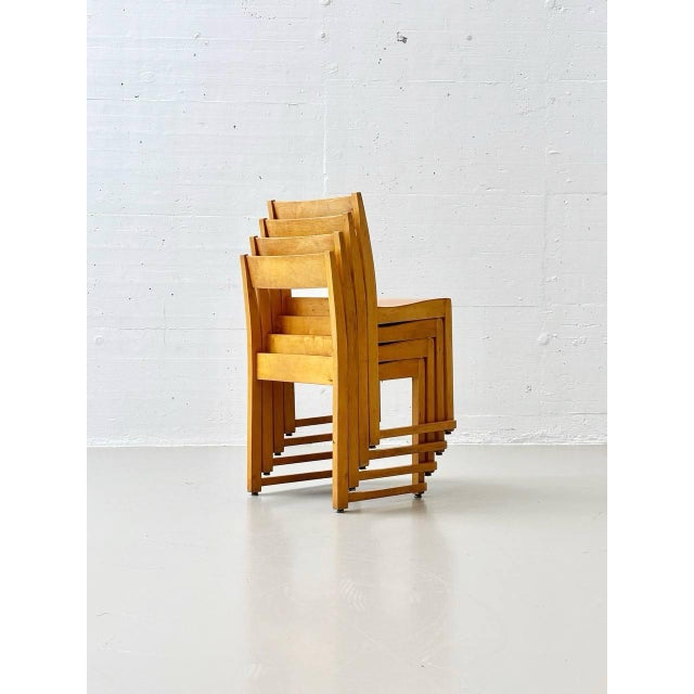 Wood Orchestra Chairs by Sven Markelius, 1940s, Set of 4 For Sale - Image 7 of 18