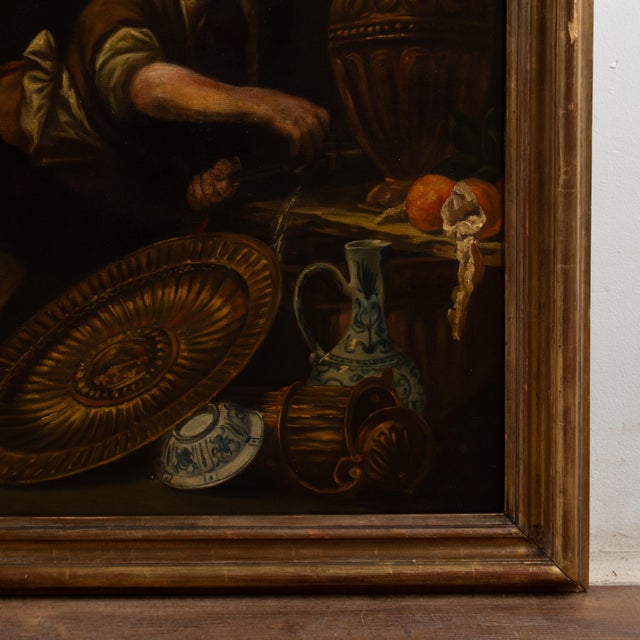 19th Century Oil on Canvas Larder Scene After P. Boel For Sale - Image 10 of 12