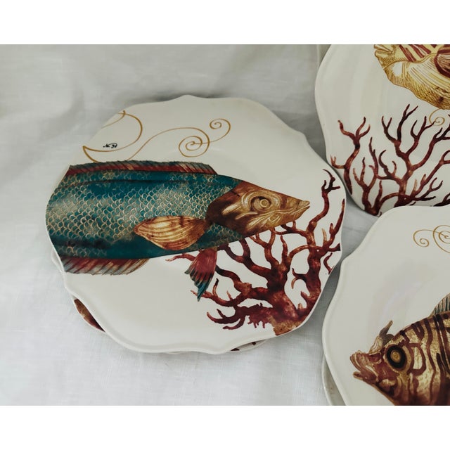 Contemporary Tim Coffey Fish Plates Edition 1-4-a Set of 4 For Sale - Image 3 of 7