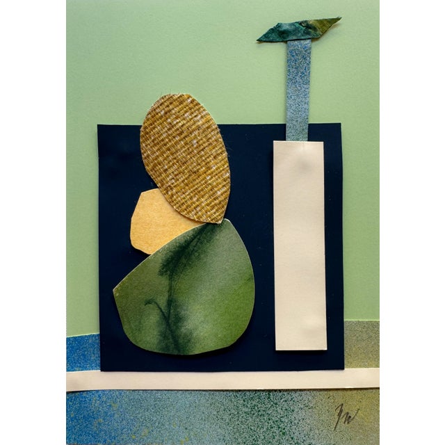 Abstract "Pop Music 16" Original Mixed-Media Collage on Paper by Zac Woodiel For Sale - Image 3 of 9