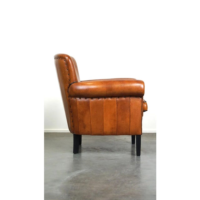 Sheepskin Leather Armchair For Sale - Image 3 of 11