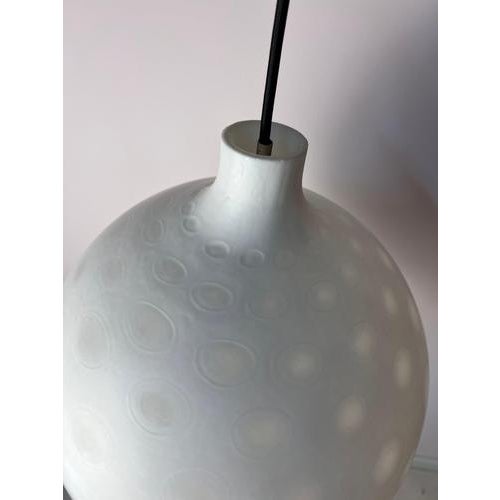 Glass Como Pendant Lamp in Milk Glass by Aloys Gangkofner for Peill & Putzler For Sale - Image 7 of 11