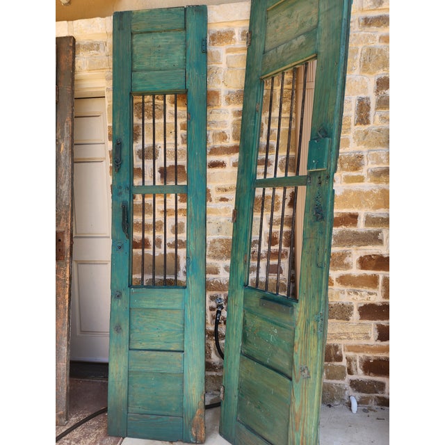 Pair of Antique Wood and Iron Doors For Sale - Image 10 of 11