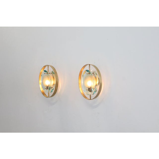 1950s Model 2240 Wall Lights by Max Ingrand for Fontana Arte, 1959, Set of 2 For Sale - Image 5 of 17