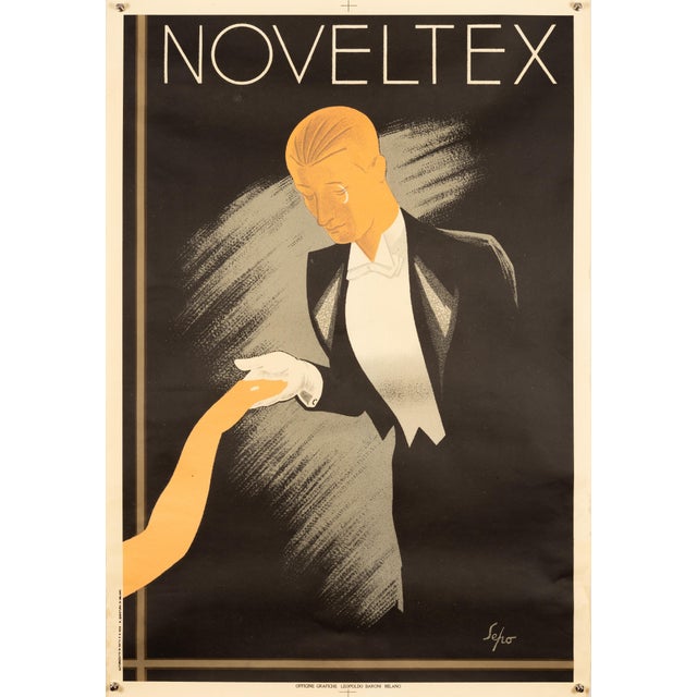 Noveltex Original Advertising Poster by Severo Pozzati, 1950 For Sale - Image 9 of 9