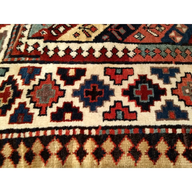 Tribal 19th Century Gendje Kazak Runner, Hand-Knotted, Wool Pile, Caucasus, 4' x 9' For Sale - Image 3 of 18