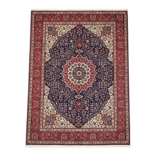 1970s Persian Heriz/Serapi Rug – 9'7" X 12'6" – Traditional Geometric Medallion Design Carpet For Sale