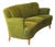 1950s Swedish Sofa in Green Striped Chenille Style of Carl Johan Boman For Sale
