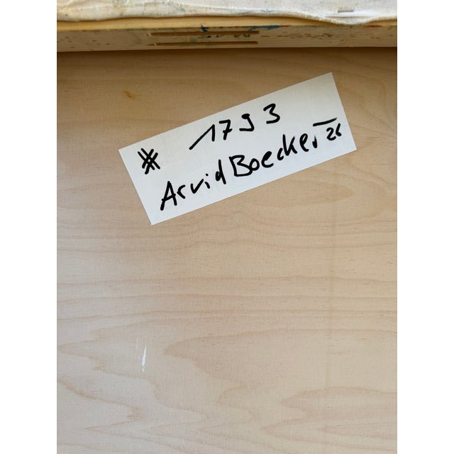 Contemporary Abstract Oil on Canvas/Wood "#1793" by Arvid Boecker For Sale - Image 9 of 9