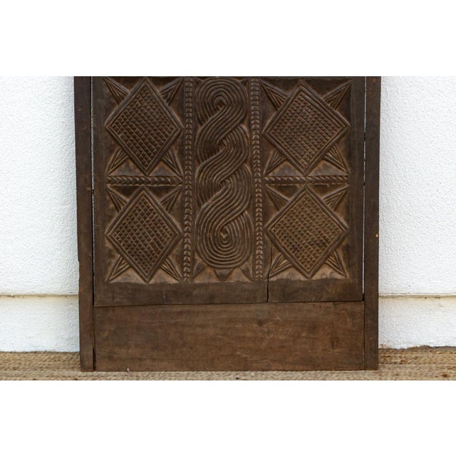 Early 20th Century Antique Finely Carved Braided African Door For Sale - Image 5 of 8