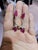 2020s Set in 18k Gold, 7.75 Carats, Mozambique Ruby & Diamonds Chandelier Earrings, Pair For Sale - Image 5 of 7