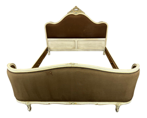 Vintage French Shabby Chic Upholstered King Size Bed Frame