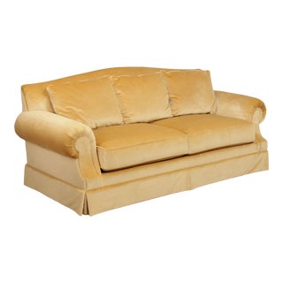 Taylor King Custom Upholstered Mohair Upholstered Sofa For Sale