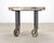 Industrial Style Round Machined Iron Center Table on Casters For Sale - Image 18 of 18