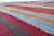 1960s Mid-Century Modern Striped Design Burgundy Turkish Vintage Wool Kilim Rug For Sale - Image 9 of 11