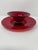 Gorgeous set of 5 Ruby Red Murano Glass saucers and desserts. Older vintage pieces in great condition. Measure 8.75 across.