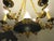 French Napoleon Empire Style Brass Chandelier with Swans and Green Glass Lampshades, 1970s For Sale - Image 6 of 18