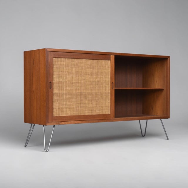 Børge Mogensen Borge Mogensen for Karl Andersson & Soner Teak Cane Front Cabinet For Sale - Image 4 of 11