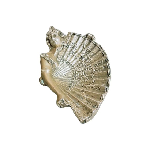 Art Nouveau Brass Tray with Female Figure For Sale - Image 5 of 10