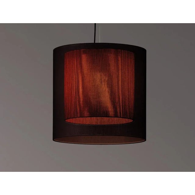 Contemporary Black and Red Moaré Ms Pendant Lamp by Antoni Arola For Sale - Image 3 of 5