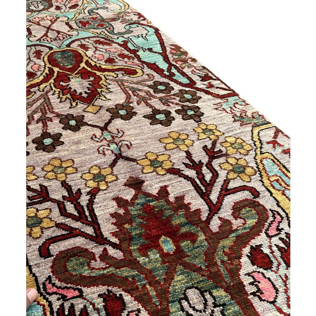 2020s Celestial Garden Design, Contemporary Runner, Unique Design, Turquoise Accent Design For Sale - Image 5 of 7