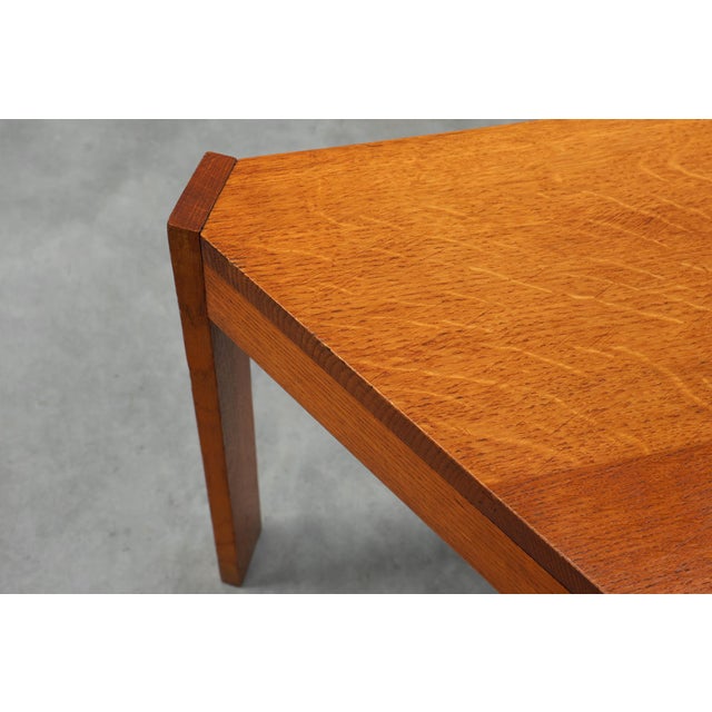 Brown Triangular Oak Stacking Tables, France, 1960s, Set of 3 For Sale - Image 8 of 14