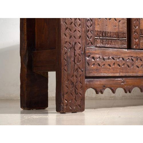 Early 20th Century Antique Carved Pine Sideboard, Xinjiang, China, 1900 For Sale - Image 5 of 14