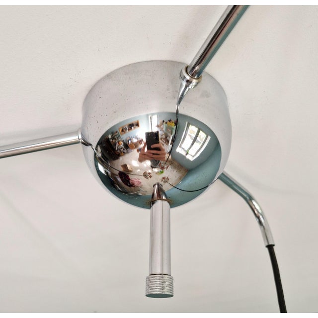 Space Age Cascade Chandelier in Orange and White Lacquered Metal from Raak, 1970s For Sale - Image 12 of 17