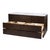 Halmstad 72 in. W Rectangular Wood Double Sink 5 Drawer Bathroom Vanity Set, Walnut For Sale In Chicago - Image 6 of 11