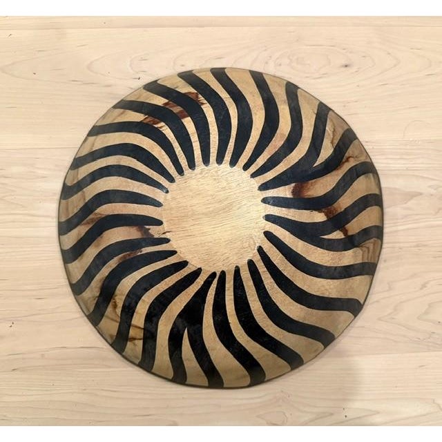 This beautiful bowl with unique traditional design brought from South Africa. It was painted by hand in front of my eyes...