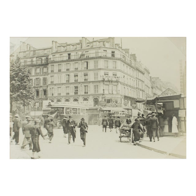 Faubourg Du Temple in Paris, Silver Gelatin Black and White Photography, 1926 For Sale