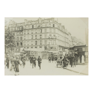 Faubourg Du Temple in Paris, Silver Gelatin Black and White Photography, 1926