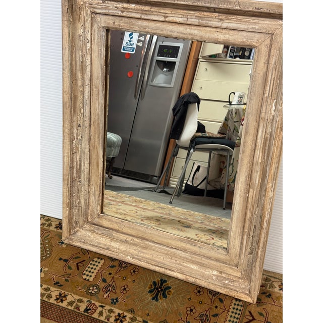 Rustic Pine Wood Wall Mirror For Sale - Image 12 of 12