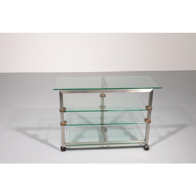 Side Table on Wheels from Peter Ghyczy, 1970s For Sale - Image 12 of 16