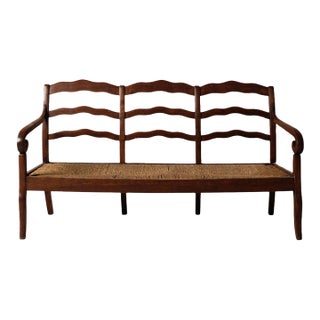 19th Century French Provincial Oak Canapé (Restored) For Sale