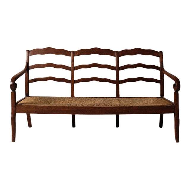 19th Century French Provincial Oak Canapé (Restored) For Sale