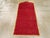 A vintage Turkish Anatolian throw rug. Two colors: red and sandy beige. A triple pointed tall plain red niche bends to a...
