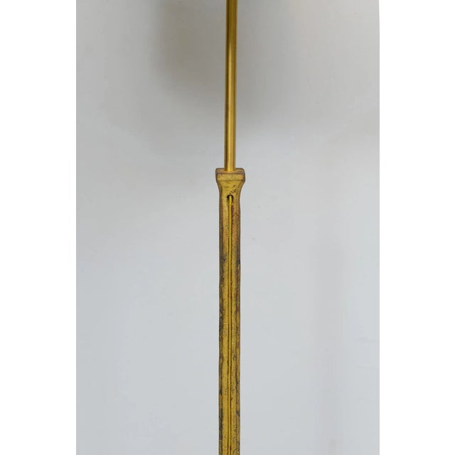 1950s French Vintage Gilt Wrought Iron Floor Lamp For Sale - Image 5 of 9