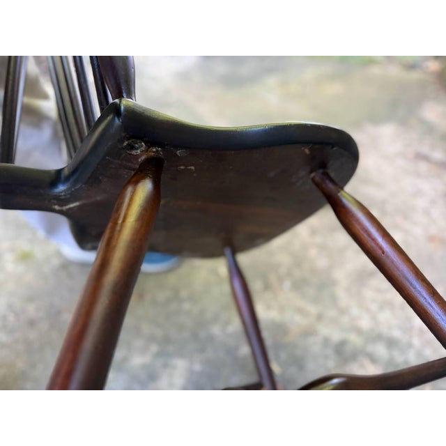 Vintage Art& Craft Style Spindle Brace Back Side Chair by Sikes Company For Sale - Image 13 of 18